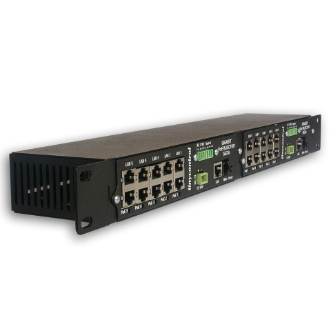 2x Managed Gigabit PoE Injector 5G7A-M in RACK housing