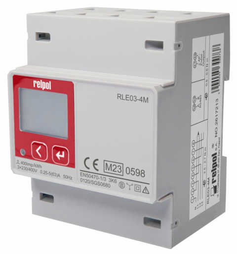 Licznik trójfazowyf RLE03-4M z MODBUS DWUKIERUNKOWY