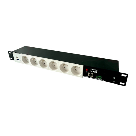 tcPDU - Managed Power Distribution Unit with energy consumption monitoring (socket type E) and USB/PD power supply 65W