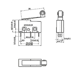 Wyłącznik krańcowy mini WK625